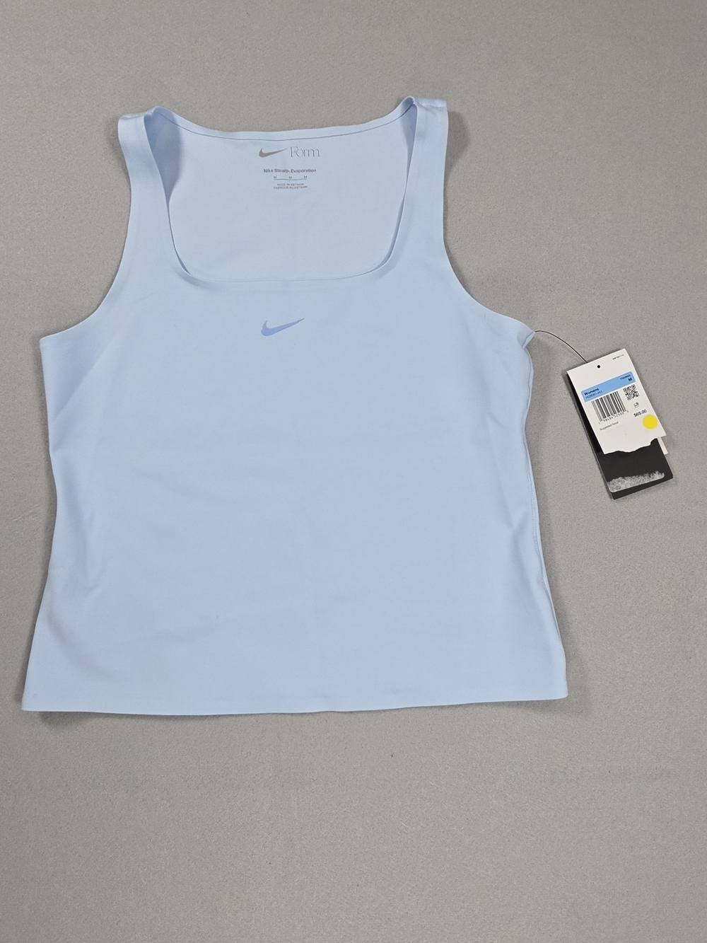 Nike Form Light Blue Tank Top with Swoosh Logo
